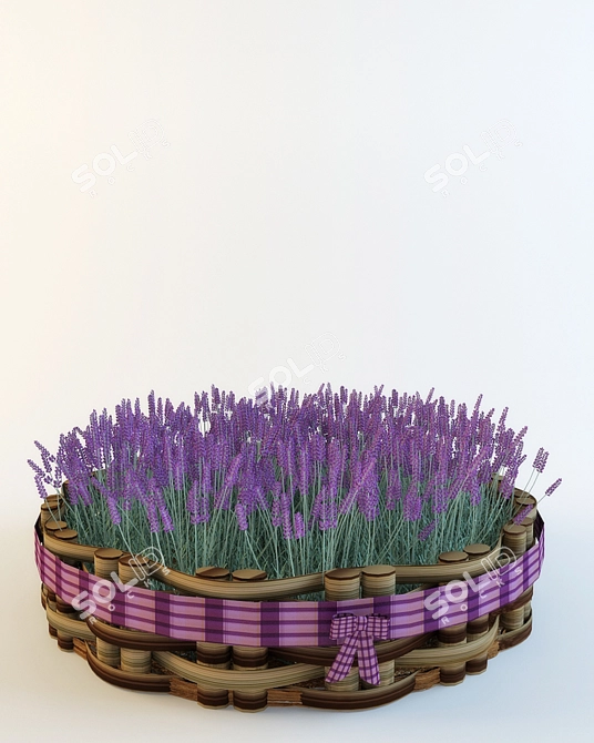 Woven Flower Bed: 1.6m Polycarbonate 3D model image 1