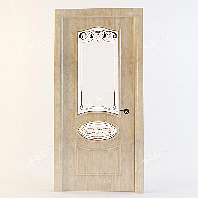 Elegant Front Door 3D model image 1