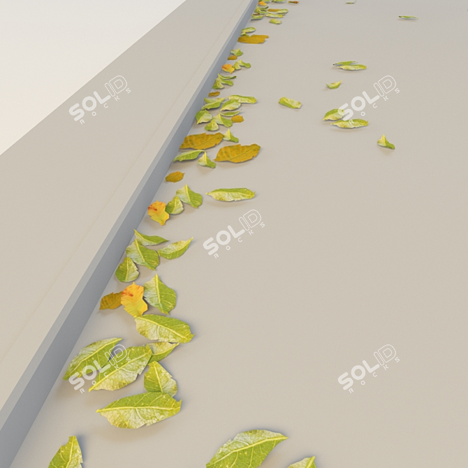 Autumn Bliss: Falling Leaves 3D model image 1