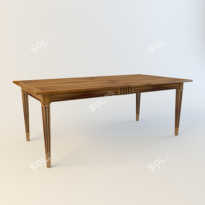 French-made Grange Dining Table 3D model image 1