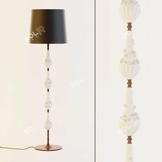 Stylish Floor Lamp 3D model image 1