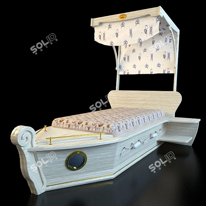 Caroti Calafuria Boat Bed 3D model image 1