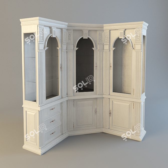 Verona Corner Wardrobe - Stylish and Spacious 3D model image 1