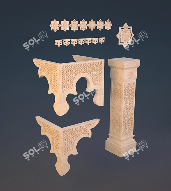 Arabian Flair: Exquisite Cultural Elements 3D model image 1