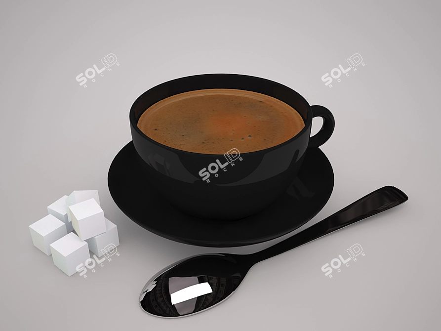 Sip in Style: Coffee 3D model image 1