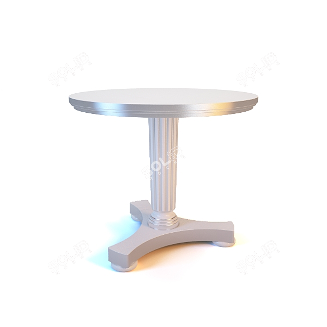  Silver BTC Table 3D model image 1