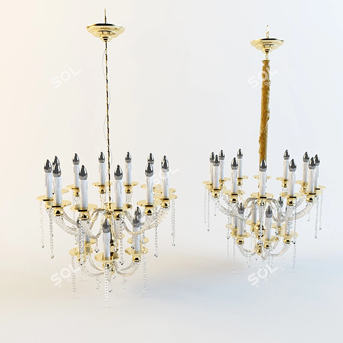 Classic Style Chandelier 3D model image 1