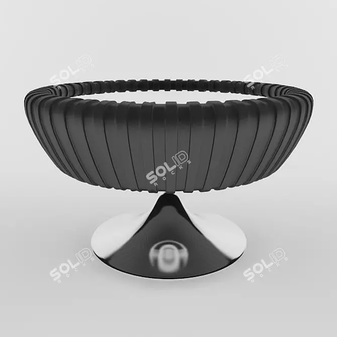 Handcrafted Plisse Coffee Table 3D model image 1