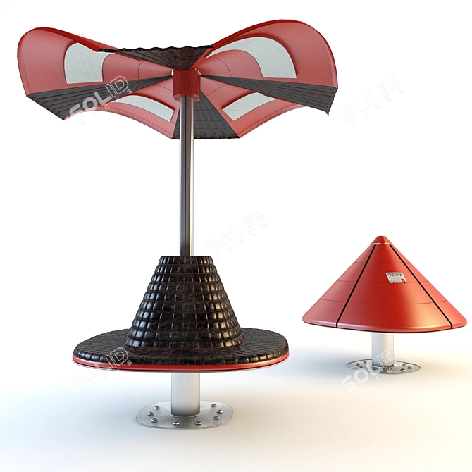 Versatile Outdoor Umbrella 3D model image 1