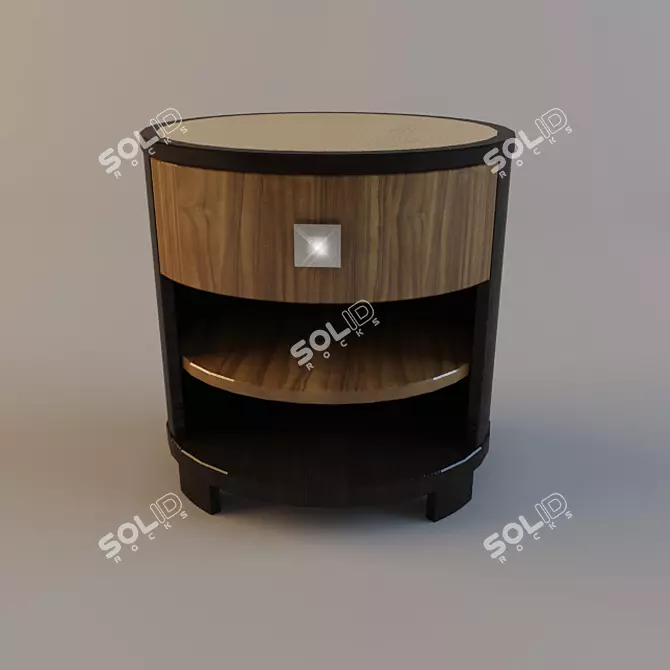 Elegant Orazio Bedside Table 3D model image 1