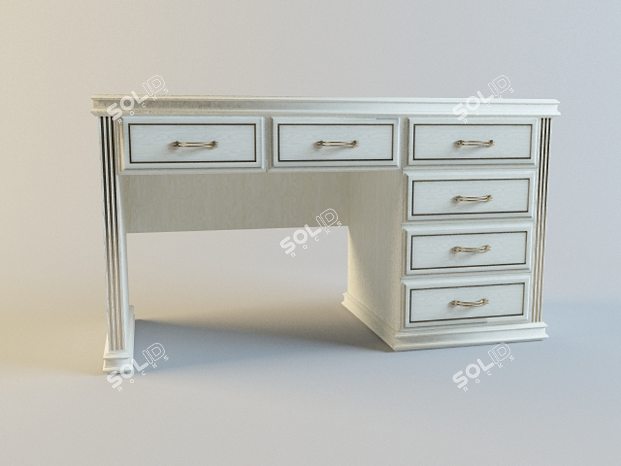Classic Wooden Table 3D model image 1