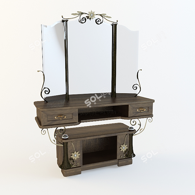 Title: Hand-Forged Vanity Trumeau 3D model image 1