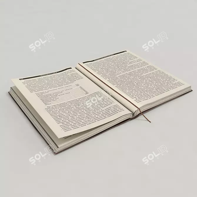 Vintage Classic Book for 3D Designers 3D model image 1