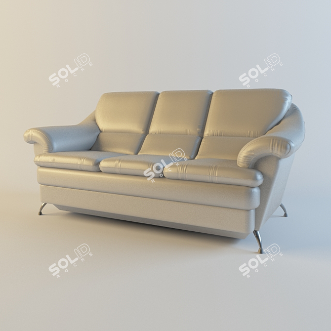 Sleek Bone Sofa 3D model image 1