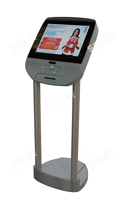 QueueMaster: Electronic Queue Terminal 3D model image 1