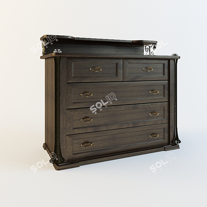 Rustic Forge Commode by Pan-Star 3D model image 1