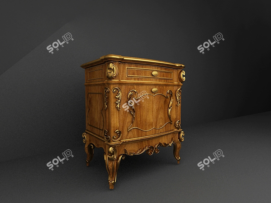 Italian Bedside Table: Francesco Nesa 3D model image 1