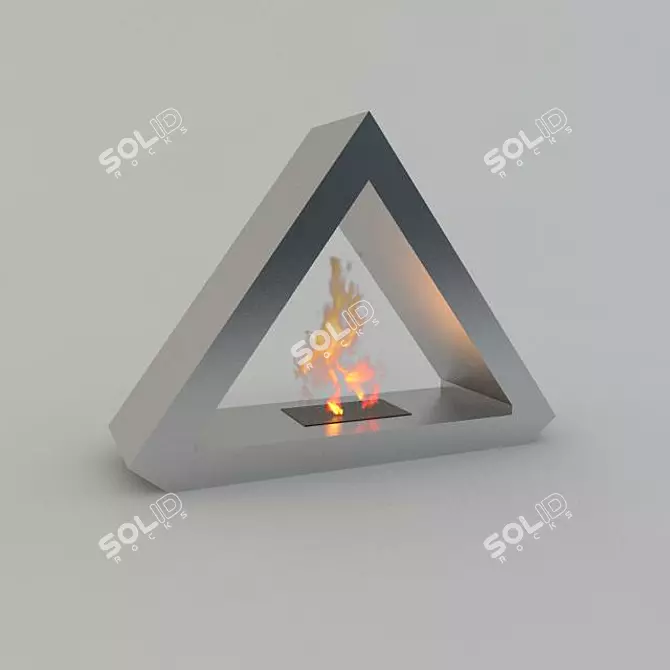 EcoFlame Bioethanol Fireplace 3D model image 1