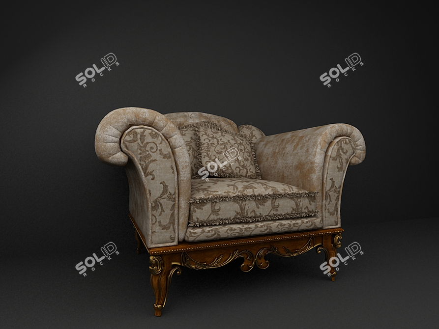 Italian Inspired Francesco Nesa Chair 3D model image 1