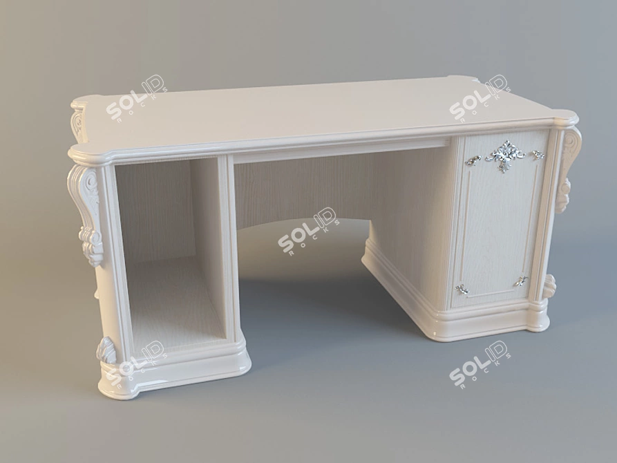 Modern Chinese Computer Desk 3D model image 1