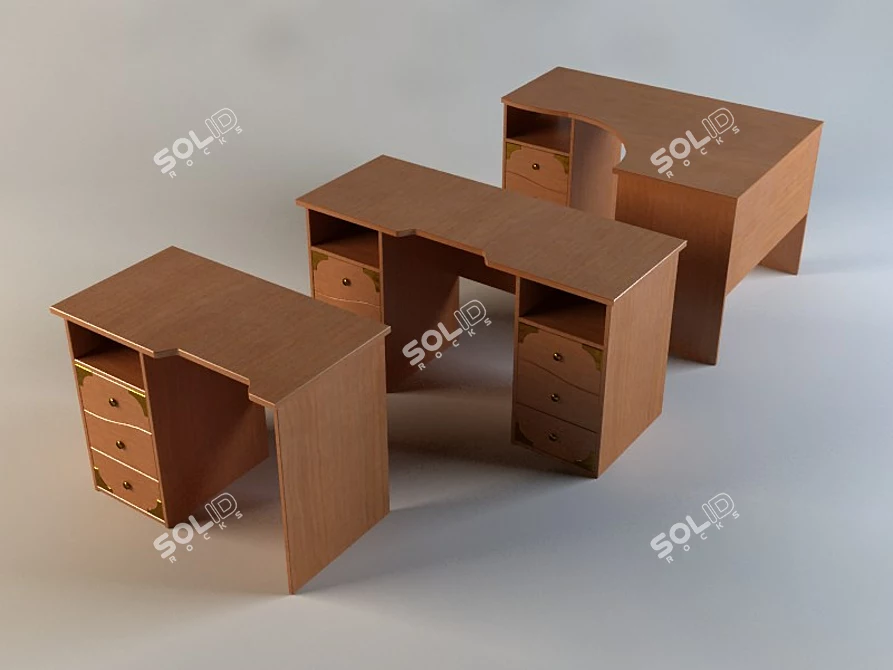 Title: Kids' Room Furniture Set 3D model image 1