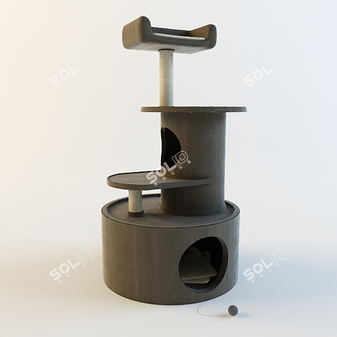 Cozy Pet Haven: Cat House 3D model image 1