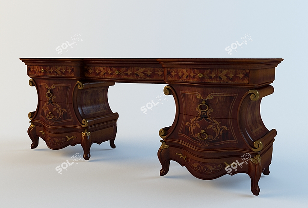 Elegant Vanity Table Napoleone 3D model image 1