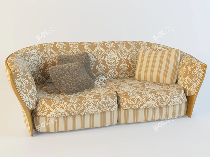 Photo-Inspired Sofa 3D model image 1