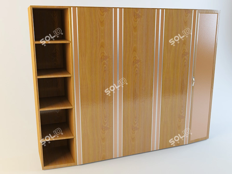 Stylish Photo-Modeled Wardrobe 3D model image 1