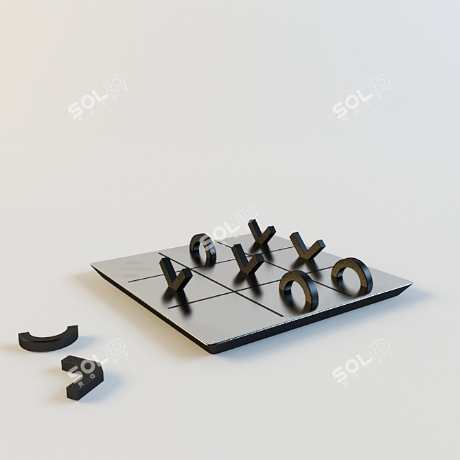 Title: Modern Checkers 3D model image 1