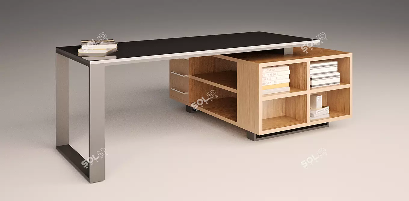Modern Office Desk 3D model image 1