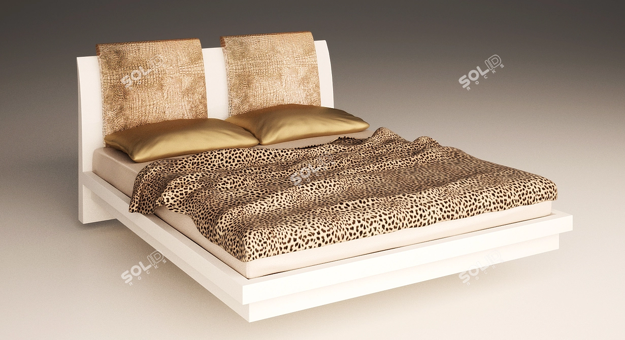 Diamond Dreams: Luxury Bed 3D model image 1