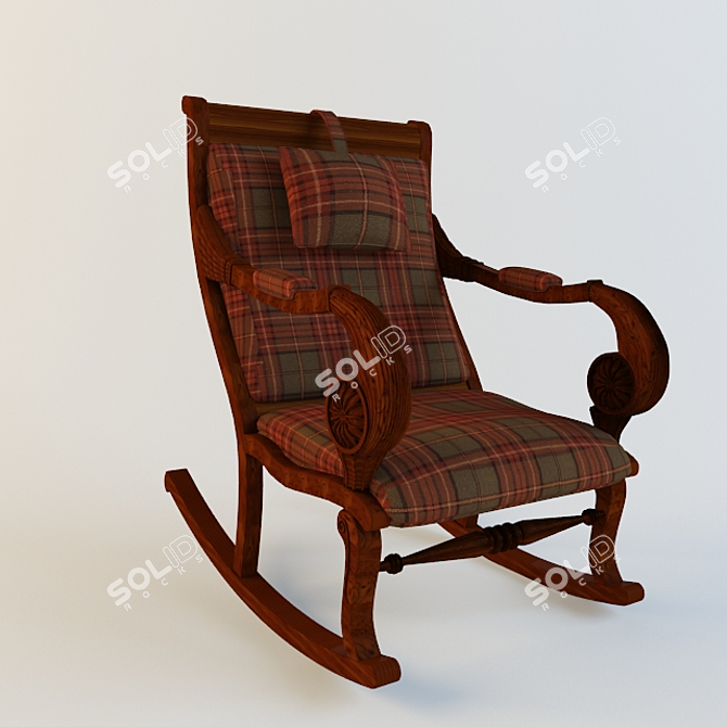 Rocking Armchair 3D model image 1