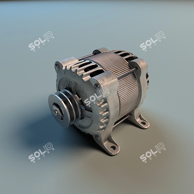 3D Electric Generator with Textures 3D model image 1