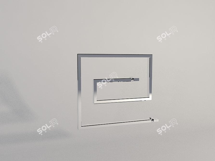 Sleek Serpent Towel Rail 3D model image 1