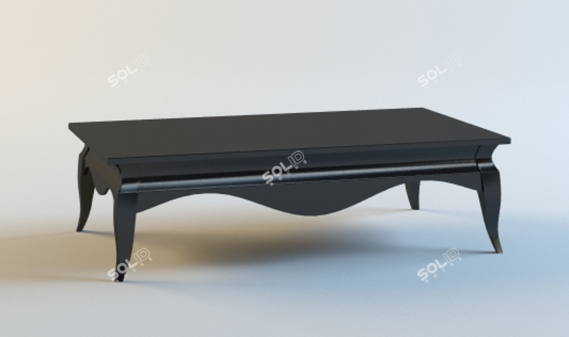 Modern Wooden Table 3D model image 1