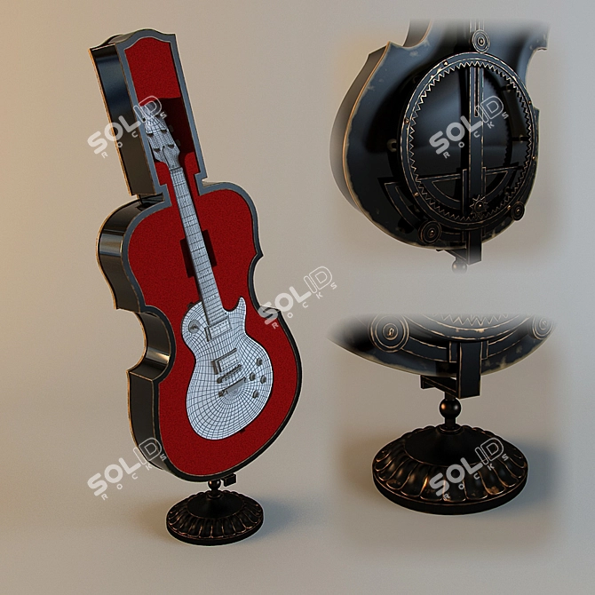 Versatile Guitar Stand | W-560mm, D-300mm, H-1440mm 3D model image 1