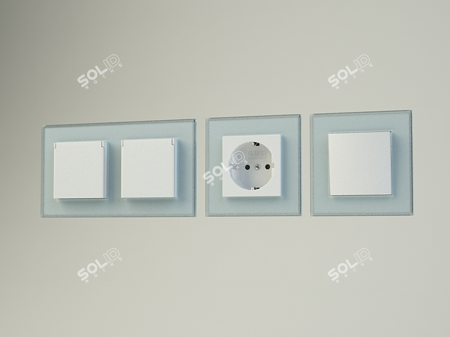 Gusi Electric Glass Frame Outlet 3D model image 1