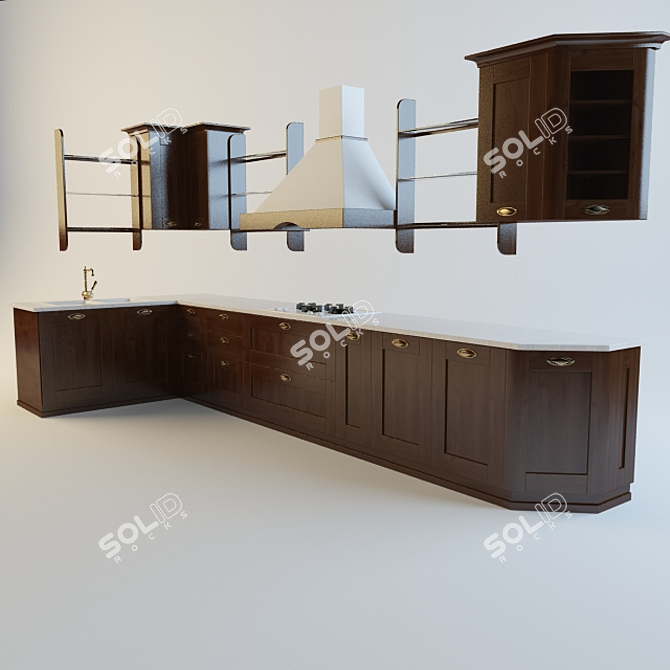 Kuhny Aran: Stylish and Functional Kitchen 3D model image 1