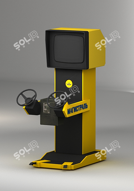 Soviet Highway Arcade Machine 3D model image 1