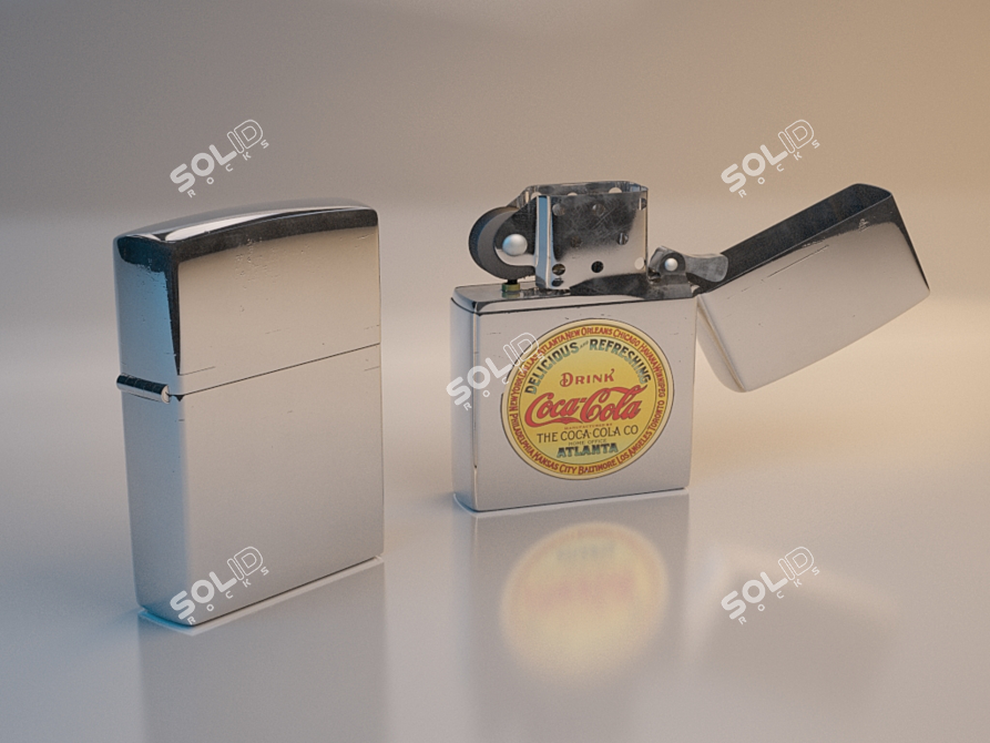 Authentic Zippo Lighter Replica 3D model image 1