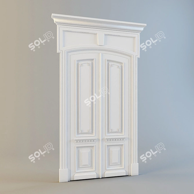 Elegant Entry Door 3D model image 1