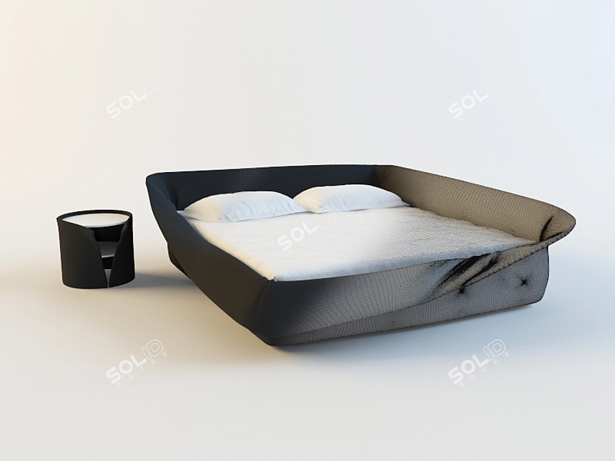 Title: Cozy Dream Bed 3D model image 1