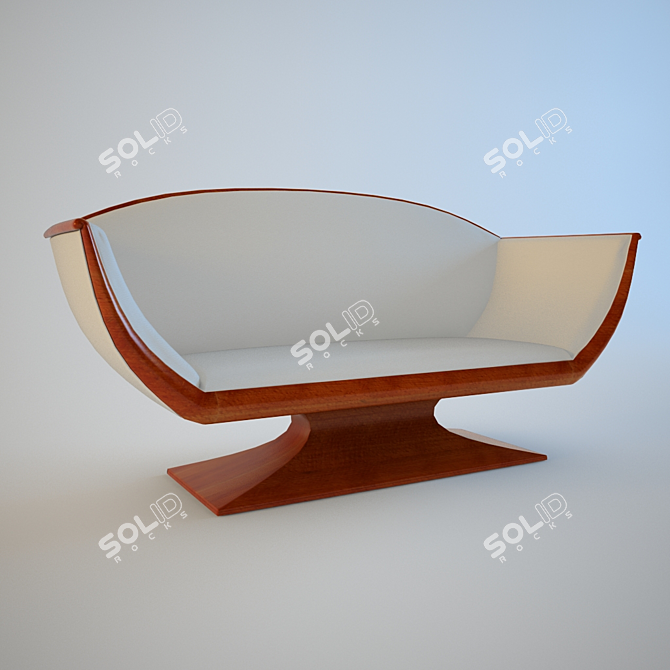 Vintage Italian Sofa: Annibale Colombo 3D model image 1