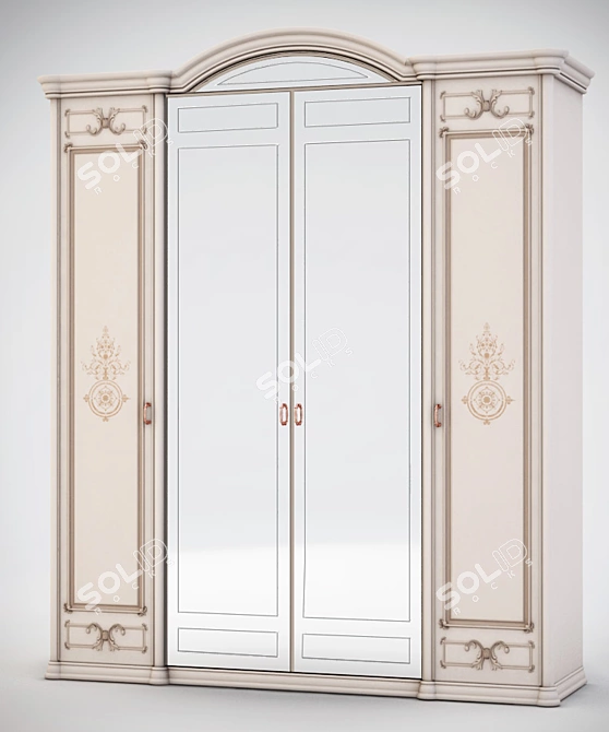 Luxurious Camelia Wardrobe by Louis Dupont 3D model image 1