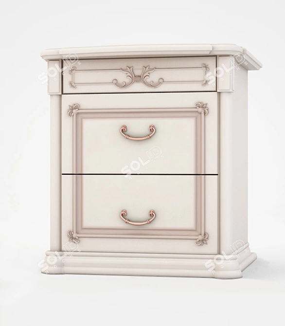 Camelia Louis Dupont Collection Bedside Table 3D model image 1