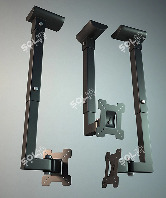 Sleek LCD TV Ceiling Mount 3D model image 1