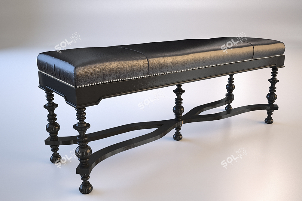 Celladora Bradbury Bench: Timeless Elegance for Your Home 3D model image 1