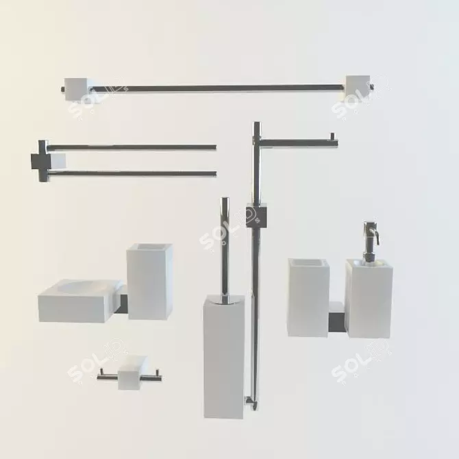 Gessi Quadro: Sleek and Modern 3D model image 1