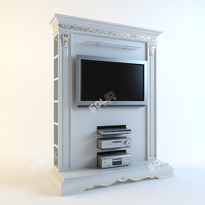 Bakokko TV Wall Unit - Sleek & Spacious 3D model image 1